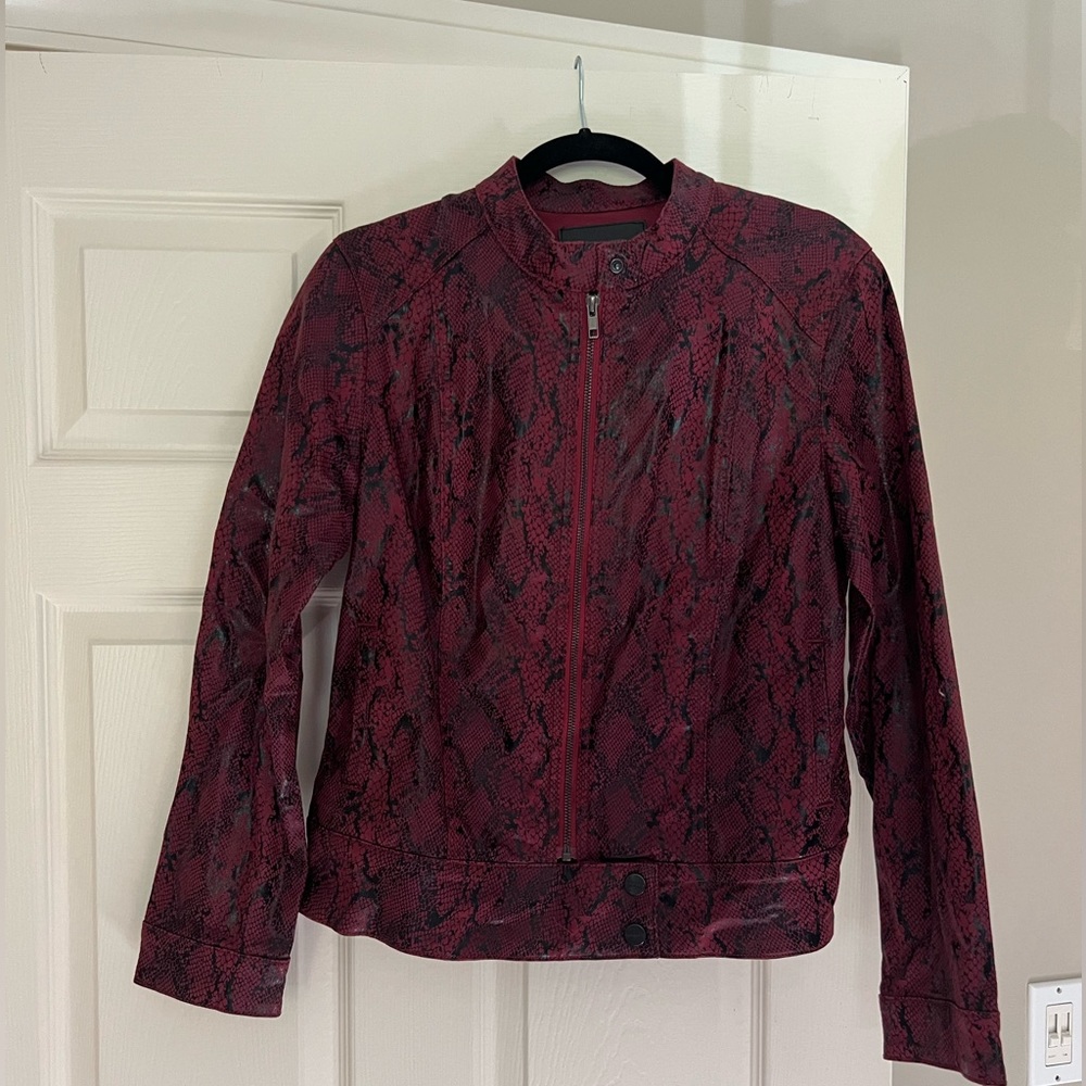 Faux leather snake skin jacket